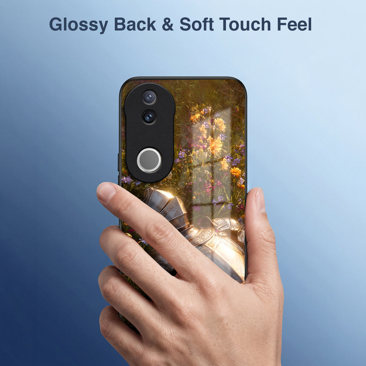 Vivo V50 5G Armored Knight Acrylic Glass Back Case