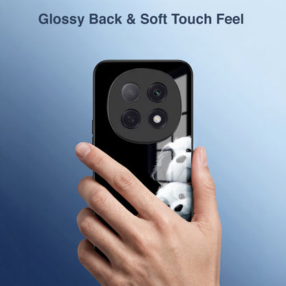 Oppo F29 Pro 5G Premium Acrylic Shockproof Glass Back Case (Fluffy Puppies)