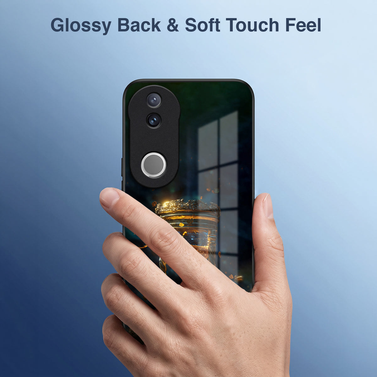 Vivo V50 5G Golden Hour Glass Acrylic Glass Back Case