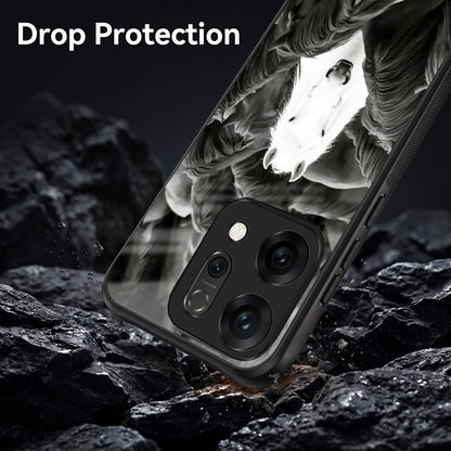 Oppo Reno 14 5G Premium Acrylic Shockproof Glass Back Case (Mystic Stallion)