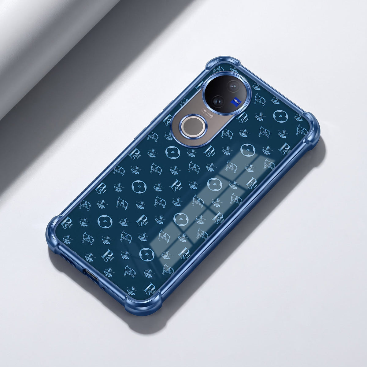 Vivo V50 5G Luxury Monogram Blue Airbags Printed Back Case