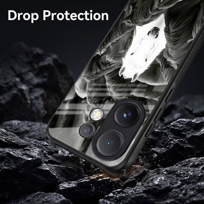 Vivo V60 5G Premium Acrylic Shockproof Glass Back Case (Mystic Stallion)