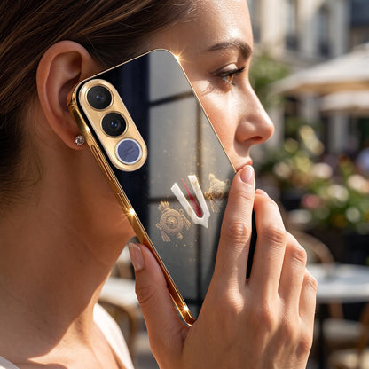 Vivo V70 FE 5G Royal Heritage Edition Gold Electroplated Glass Phone Back Case