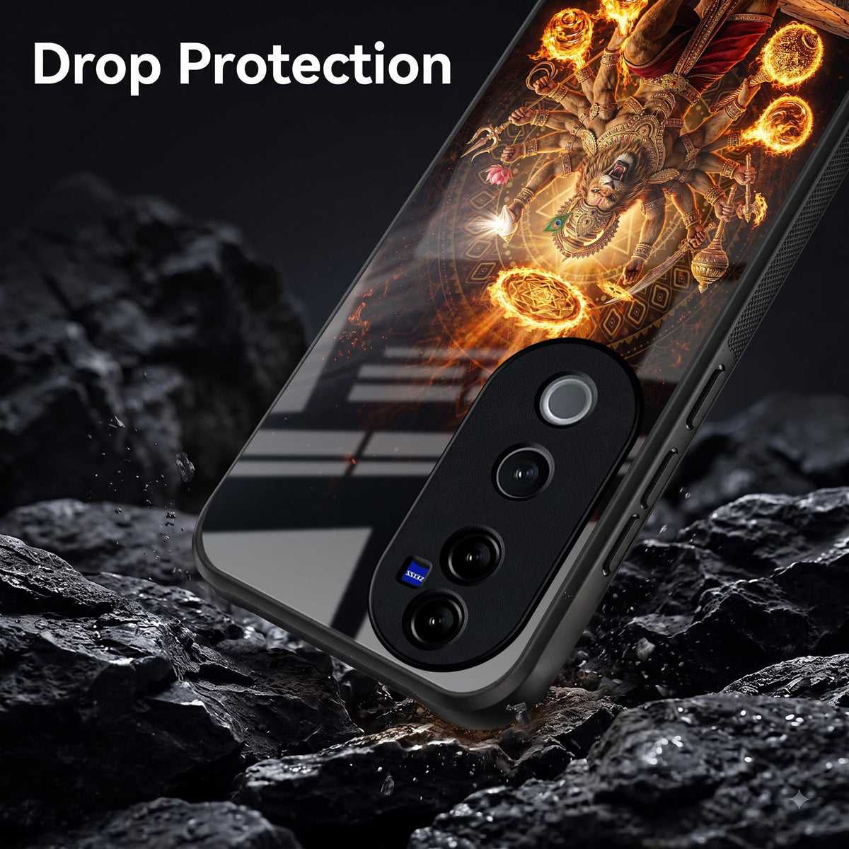 Vivo V40 Pro 5G Lord Narasimha Acrylic Glass Back Case