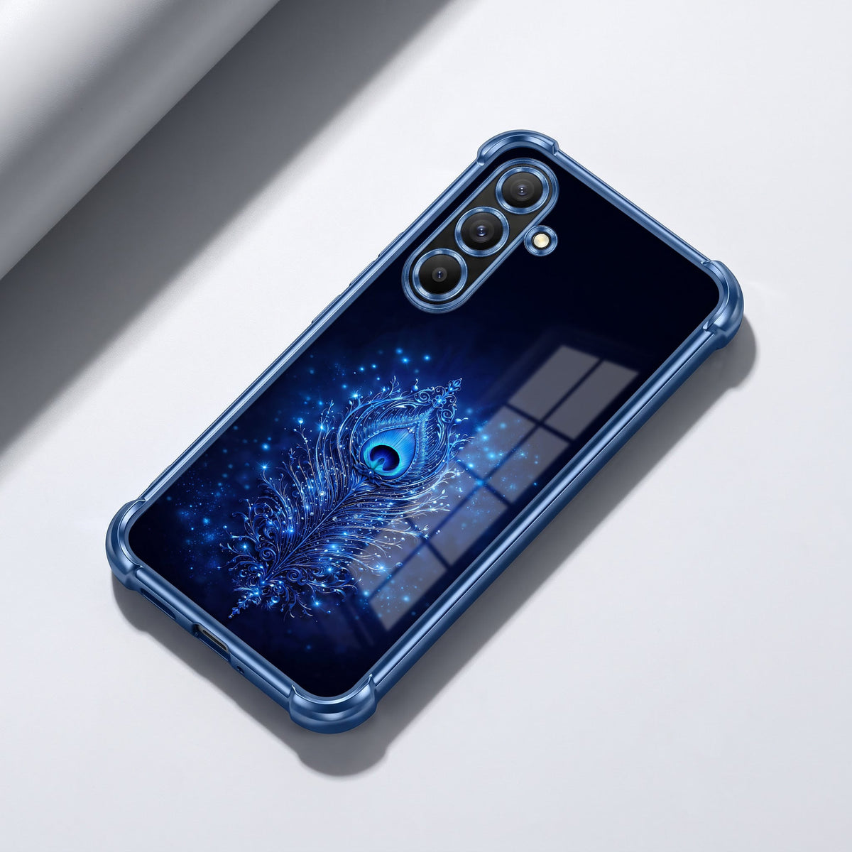 Samsung Galaxy A56 5G Premium Peacock Feather Airbags Printed Back Case