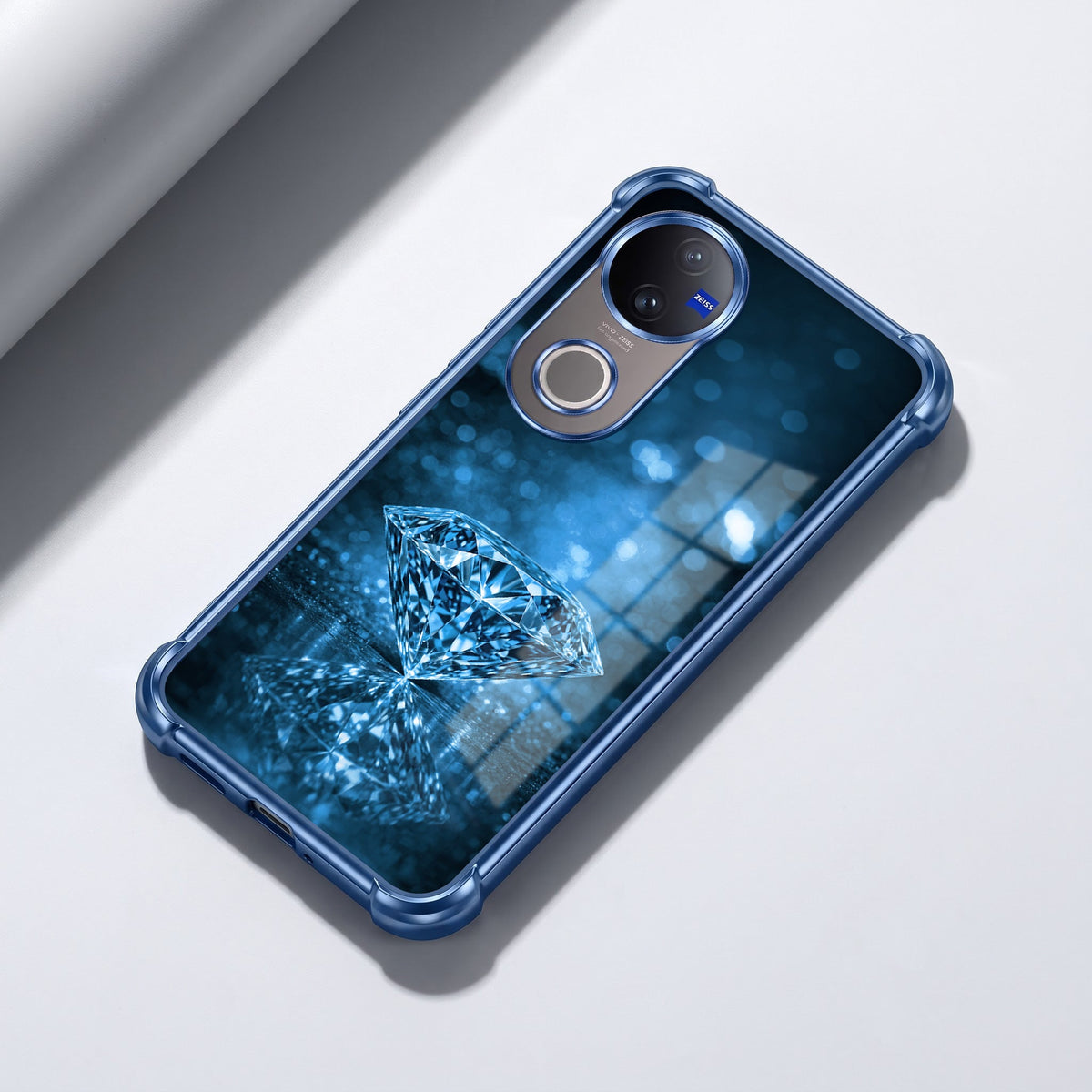 Vivo V50 5G Blue Diamond Airbags Printed Back Case