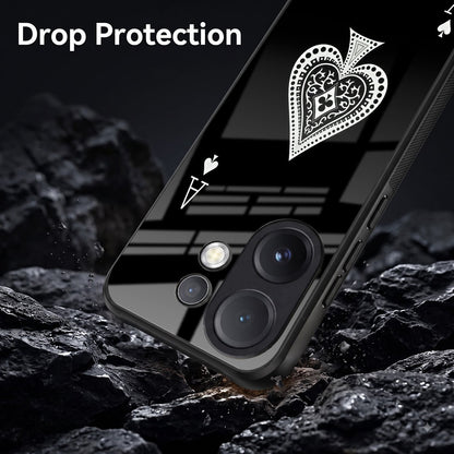 Vivo V60 5G Premium Acrylic Shockproof Glass Back Case (Black Ace)