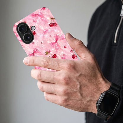 iPhone 16 5G Pink Cherry Blossom Protective Case
