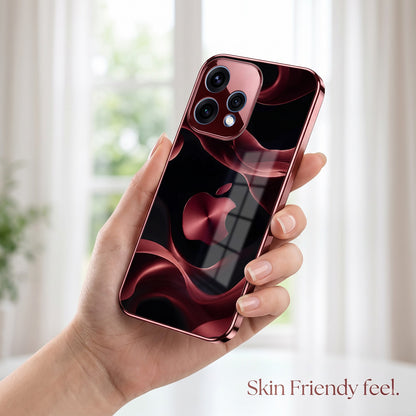 Oppo Reno 15 5G Wave Apple Burgundy Electroplated Glass Back Case