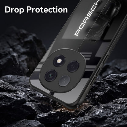 Oppo F29 Pro 5G Premium Acrylic Shockproof Glass Back Case (Black Porsche)