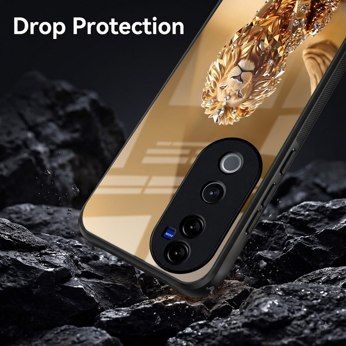 Vivo V40 Pro 5G Luxury Lion Acrylic Glass Back Case