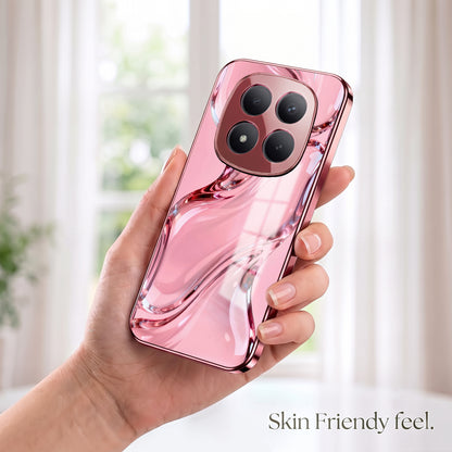 Redmi Note 15 Pro+ 5G Crystal Wave Energy Pink Electroplated Glass Phone Back Case