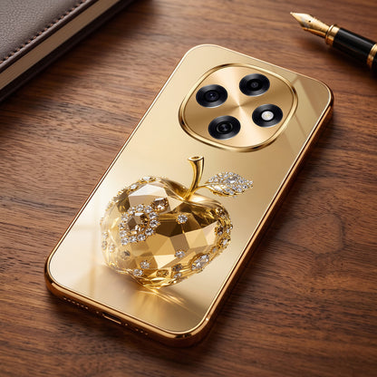 OPPO F31 Pro 5G Golden Apple Gold Electroplated Glass Phone Back Case