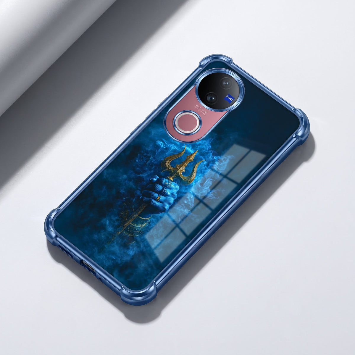 Vivo V50 5G Premium Golden Trishul Airbags Printed Back Case