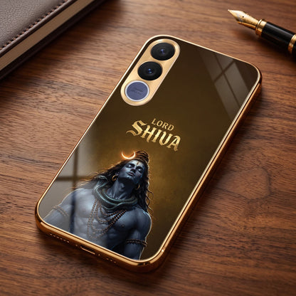 Vivo V70 FE 5G Lord Shiva Gold Electroplated Glass Phone Back Case
