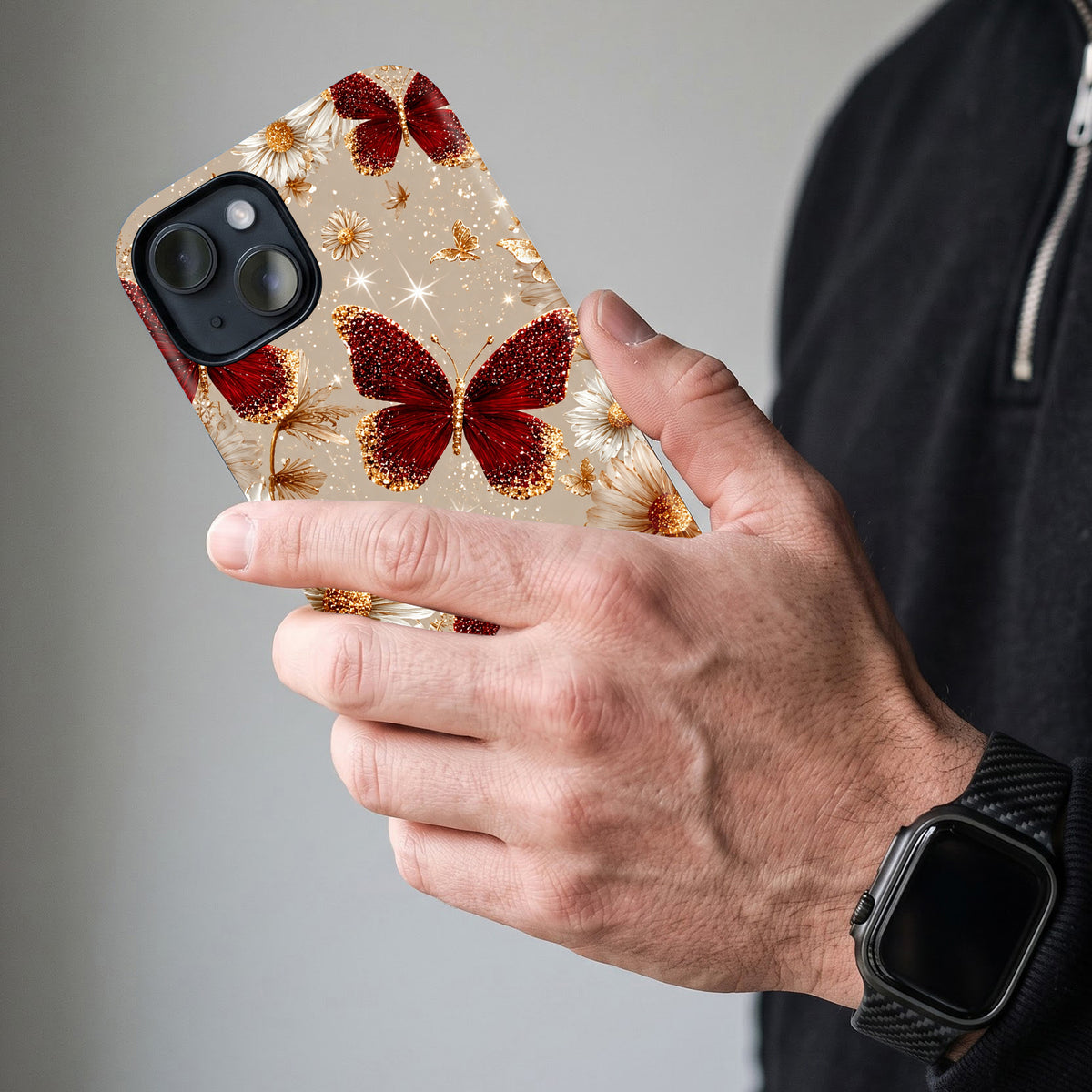 iPhone 15 5G Butterfly Floral Protective Case