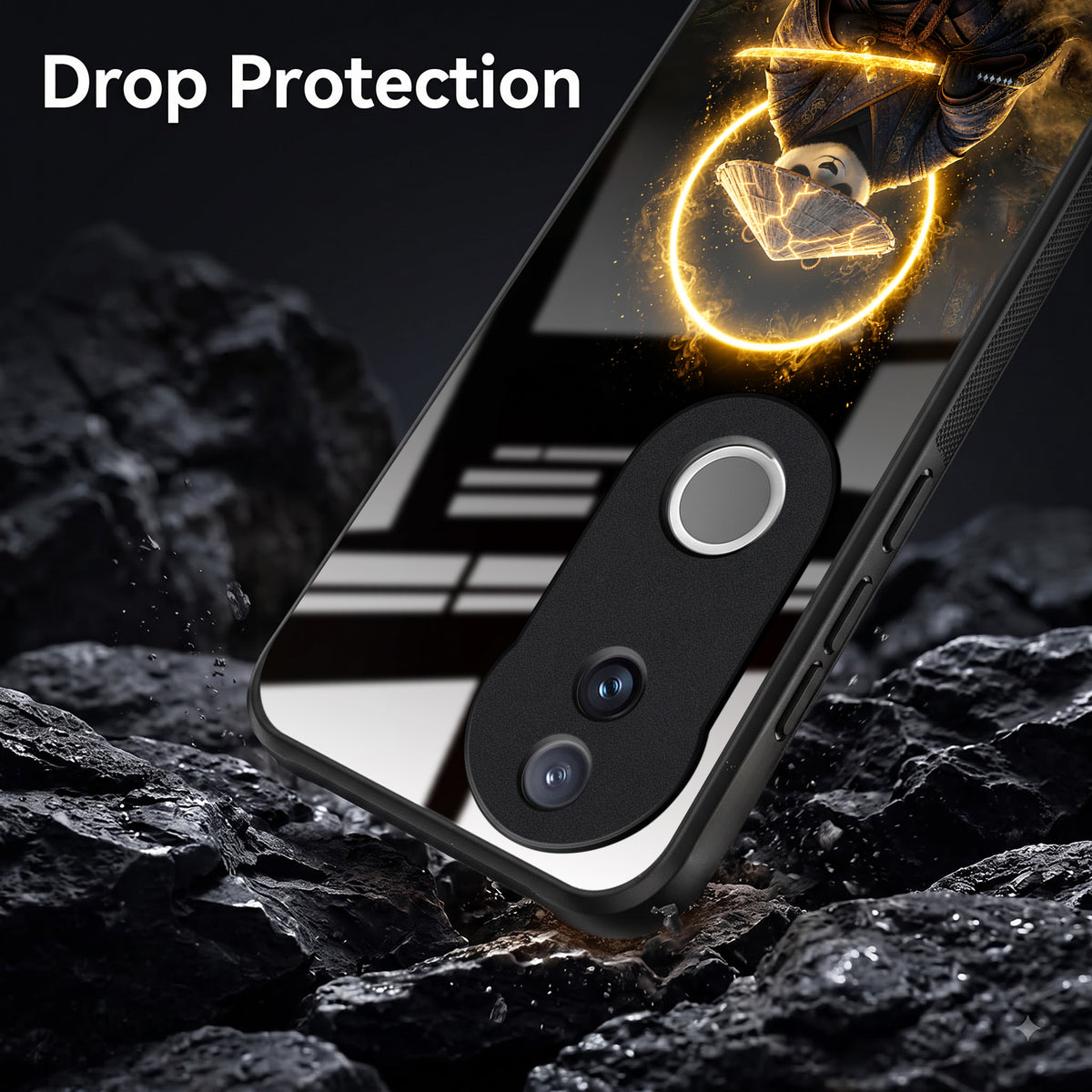 Vivo V50 5G Warrior Panda Acrylic Glass Back Case