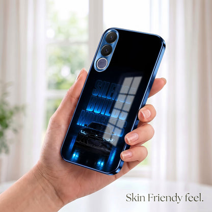 Vivo V70 FE 5G Silence Build Monsters Blue Electroplated Glass Phone Back Case