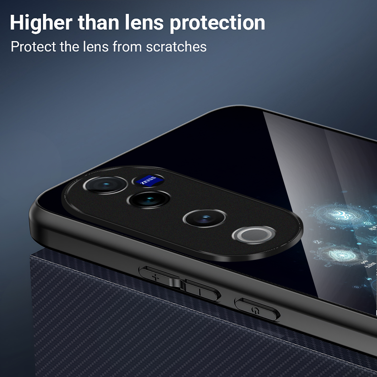 Vivo V40 Pro 5G Premium Acrylic Shockproof Glass Back Case (Meditation)
