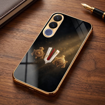 Vivo V70 FE 5G Royal Heritage Edition Gold Electroplated Glass Phone Back Case