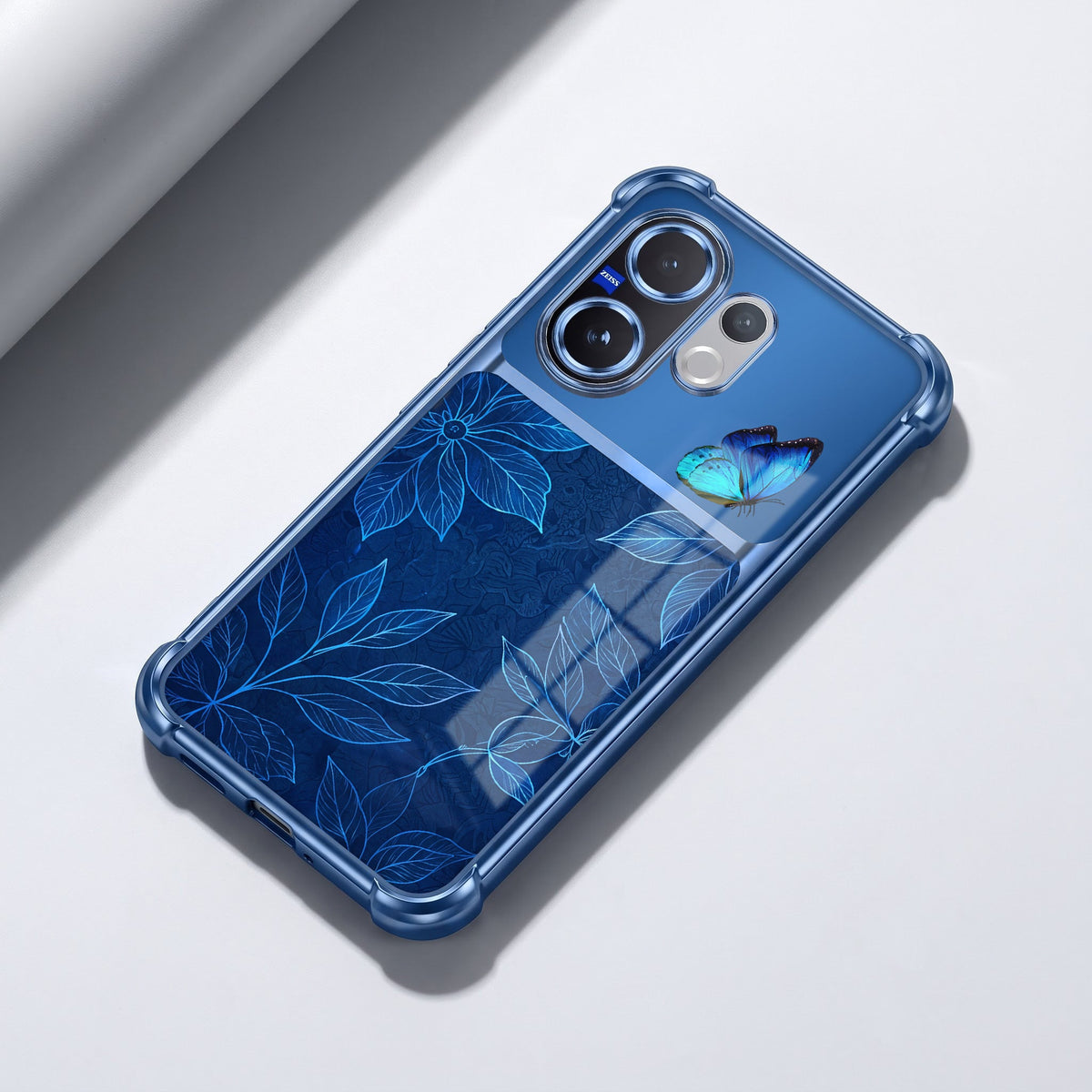 Vivo V60 5G Azure Butterfly Dual-Tone Transparent Airbags Case