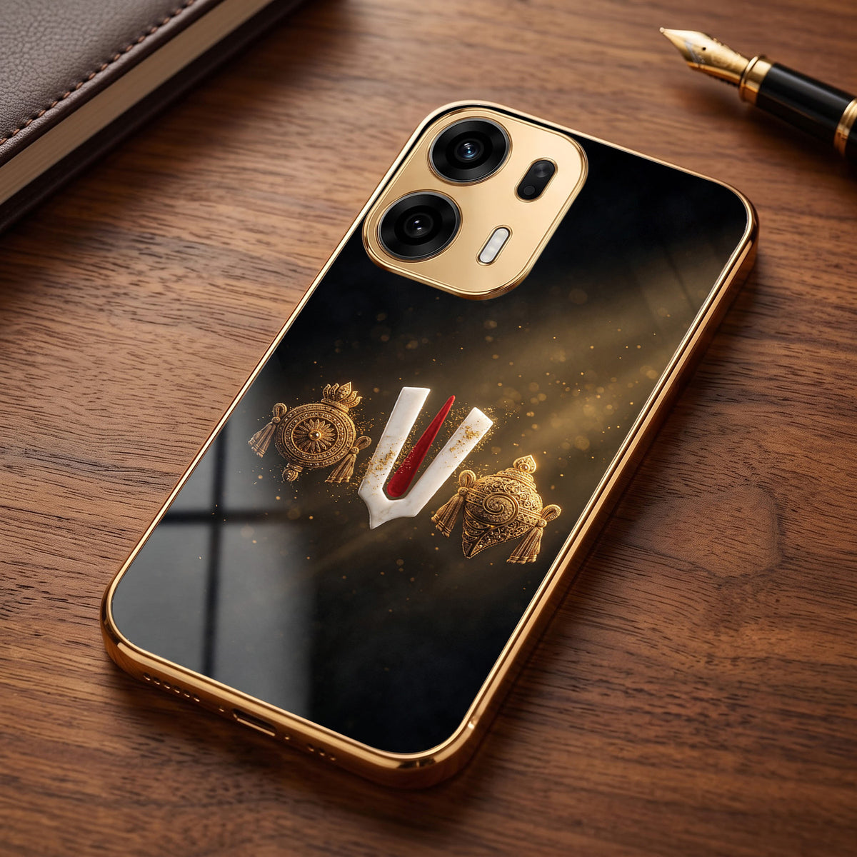 Oppo K14 Plus 5G Royal Heritage Edition Gold Electroplated Glass Phone Back Case