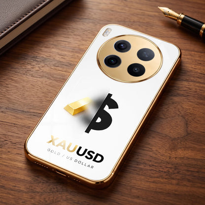 Vivo X300 Pro 5G Luxury XAU/USD Gold Electroplated Glass Phone Back Case