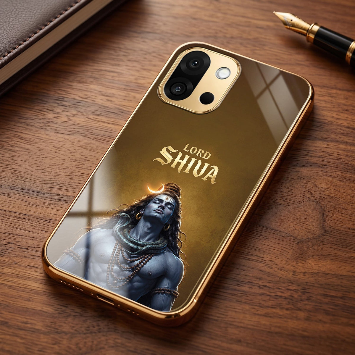 OnePlus 13s 5G Lord Shiva Gold Electroplated Glass Phone Back Case
