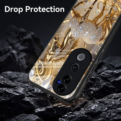 Vivo V40 Pro 5G Luxury Horse Texture Acrylic Glass Back Case