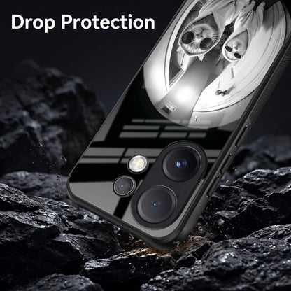 Vivo V60 5G Premium Acrylic Shockproof Glass Back Case (Purrfect Duo)
