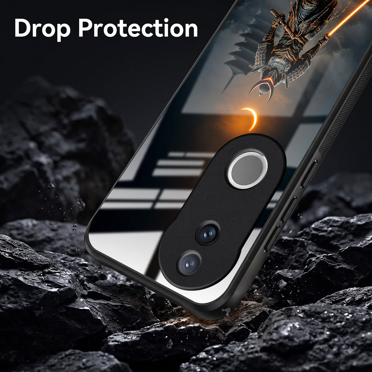 Vivo V50 5G Samurai Warrior Acrylic Glass Back Case