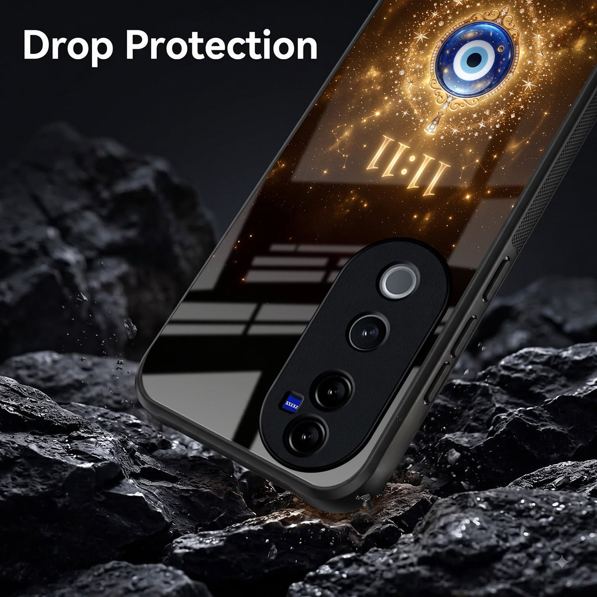 Vivo V40 Pro 5G God’s Plan Evil Eye Acrylic Glass Back Case