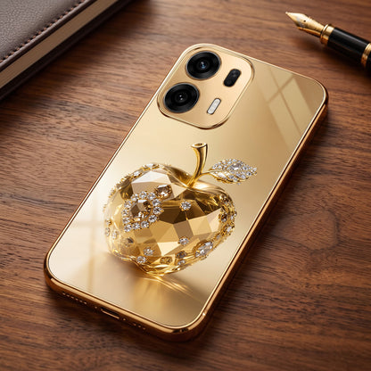 Oppo K14 Plus 5G Golden Apple Gold Electroplated Glass Phone Back Case