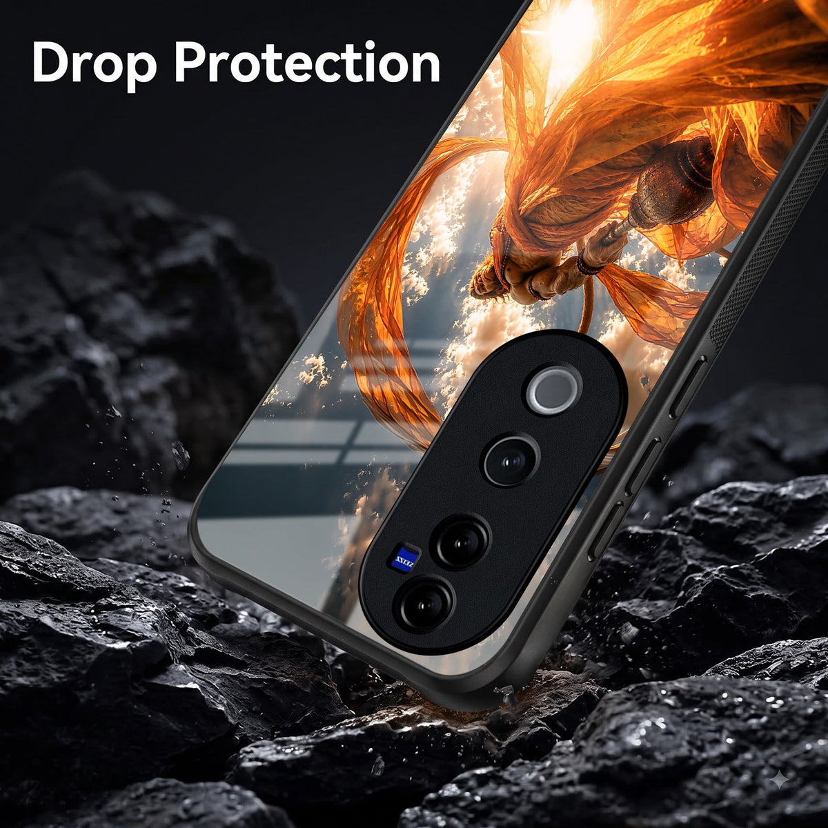 Vivo V40 Pro 5G Divine Hanuman Acrylic Glass Back Case