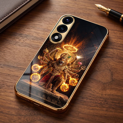 Oneplus Nord 5 5G Lord Narasimha Gold Electroplated Glass Phone Back Case