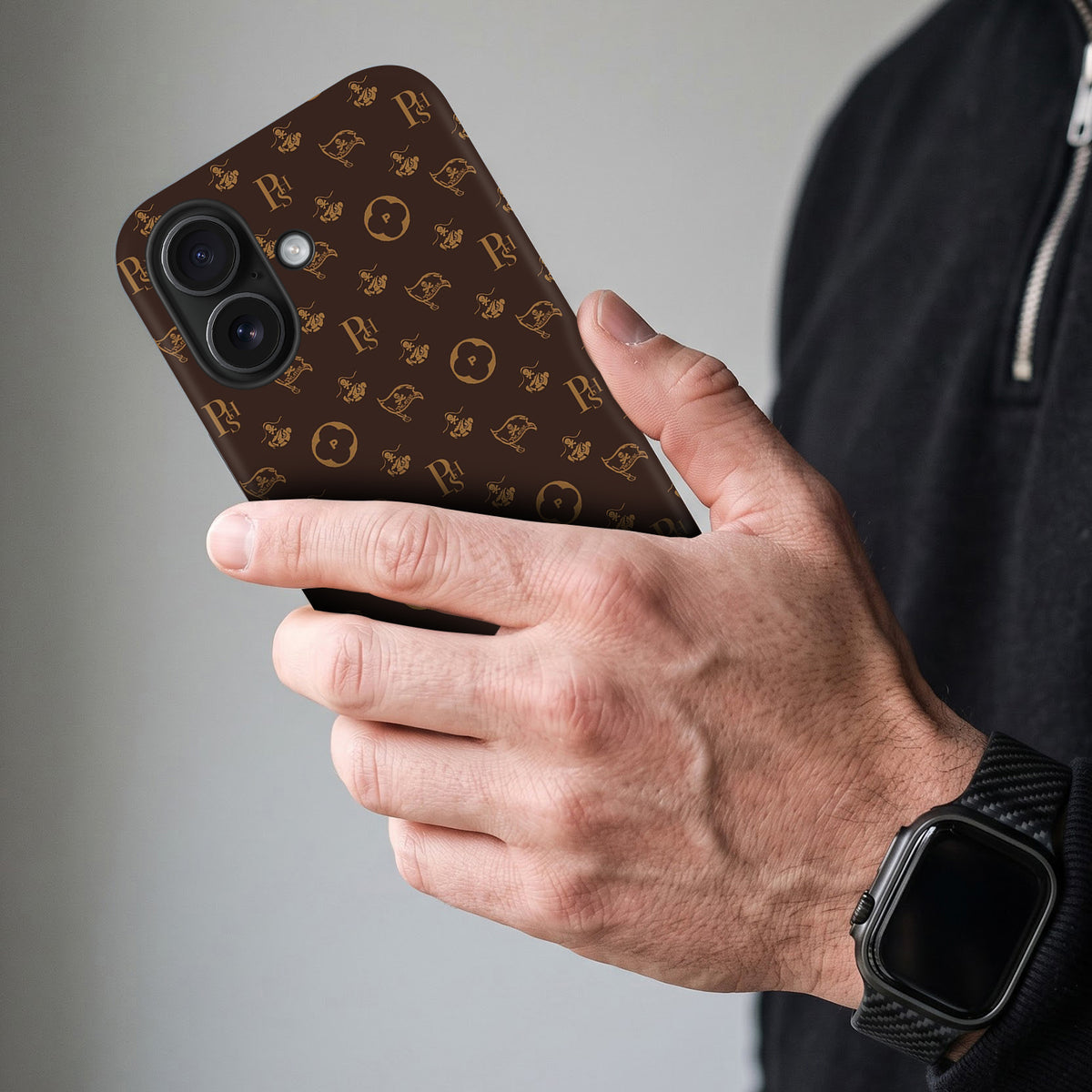 iPhone 16 5G Luxury Monogram Brown Protective Case