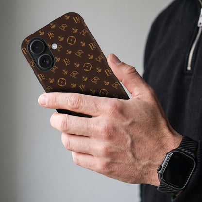 iPhone 16 5G Luxury Monogram Brown Protective Case