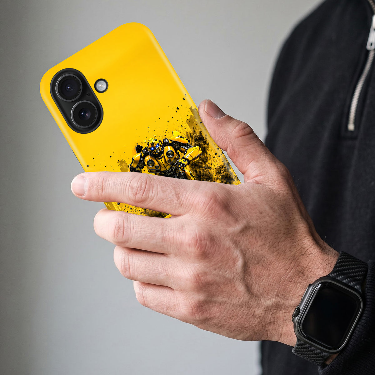 iPhone 16 5G Yellow Transformers Car Protective Case