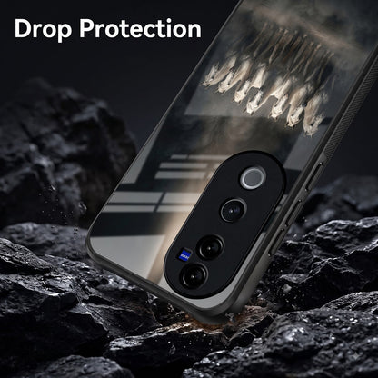 Vivo V40 Pro 5G Running Horses Acrylic Glass Back Case
