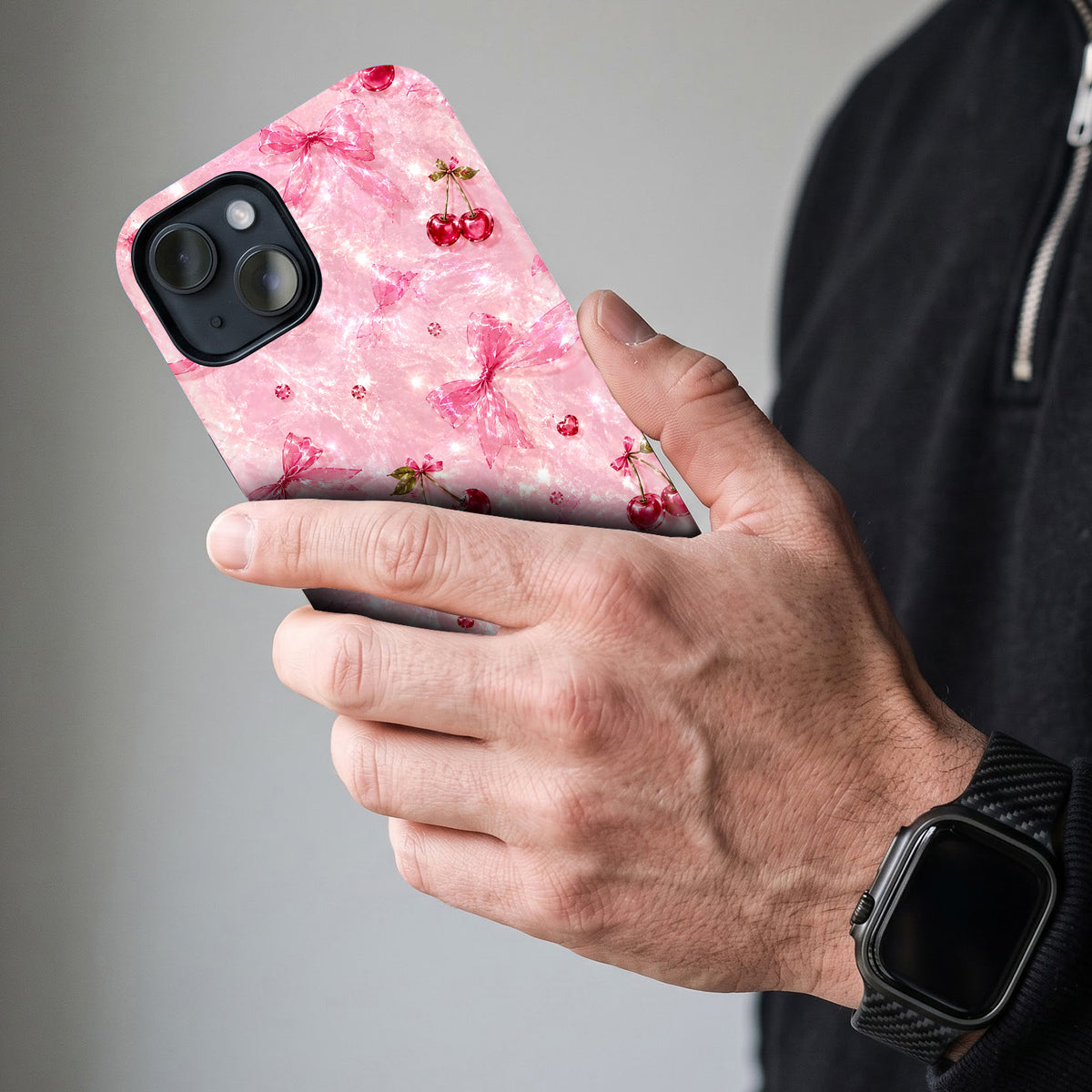 iPhone 15 5G Pink Cherry Blossom Protective Case