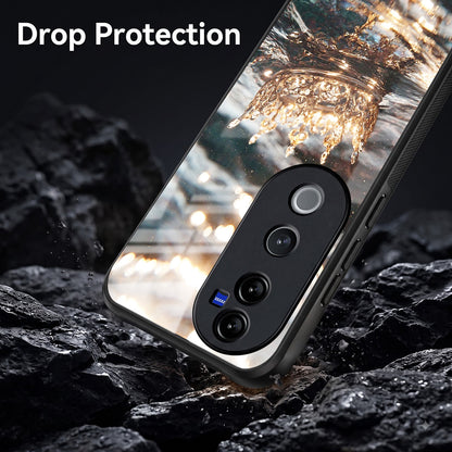 Vivo V40 Pro 5G Golden Crown Ocean Acrylic Glass Back Case