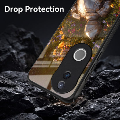 Vivo V50 5G Armored Knight Acrylic Glass Back Case