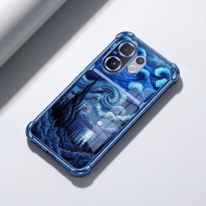 Vivo V60 5G Midnight Ocean Dual-Tone Transparent Airbags Case