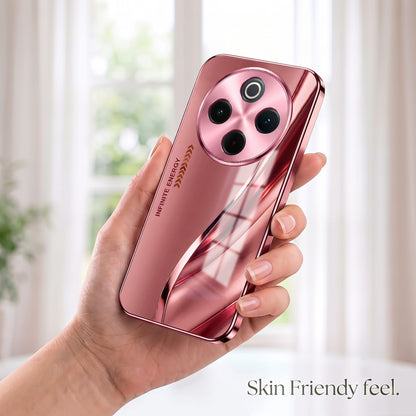 Vivo T4 5G Luxury Infinity Energy Pink Electroplated Glass Phone Back Case
