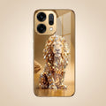 Oppo Reno 14 5G Luxury Lion Gold Electroplated Glass Phone Back Case
