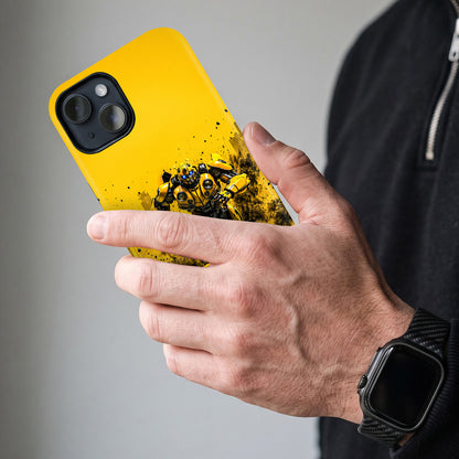 iPhone 15 5G Yellow Transformers Car Protective Case