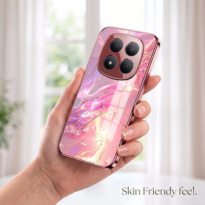 Redmi Note 15 Pro+ 5G Pearl Aurora Pink Electroplated Glass Phone Back Case