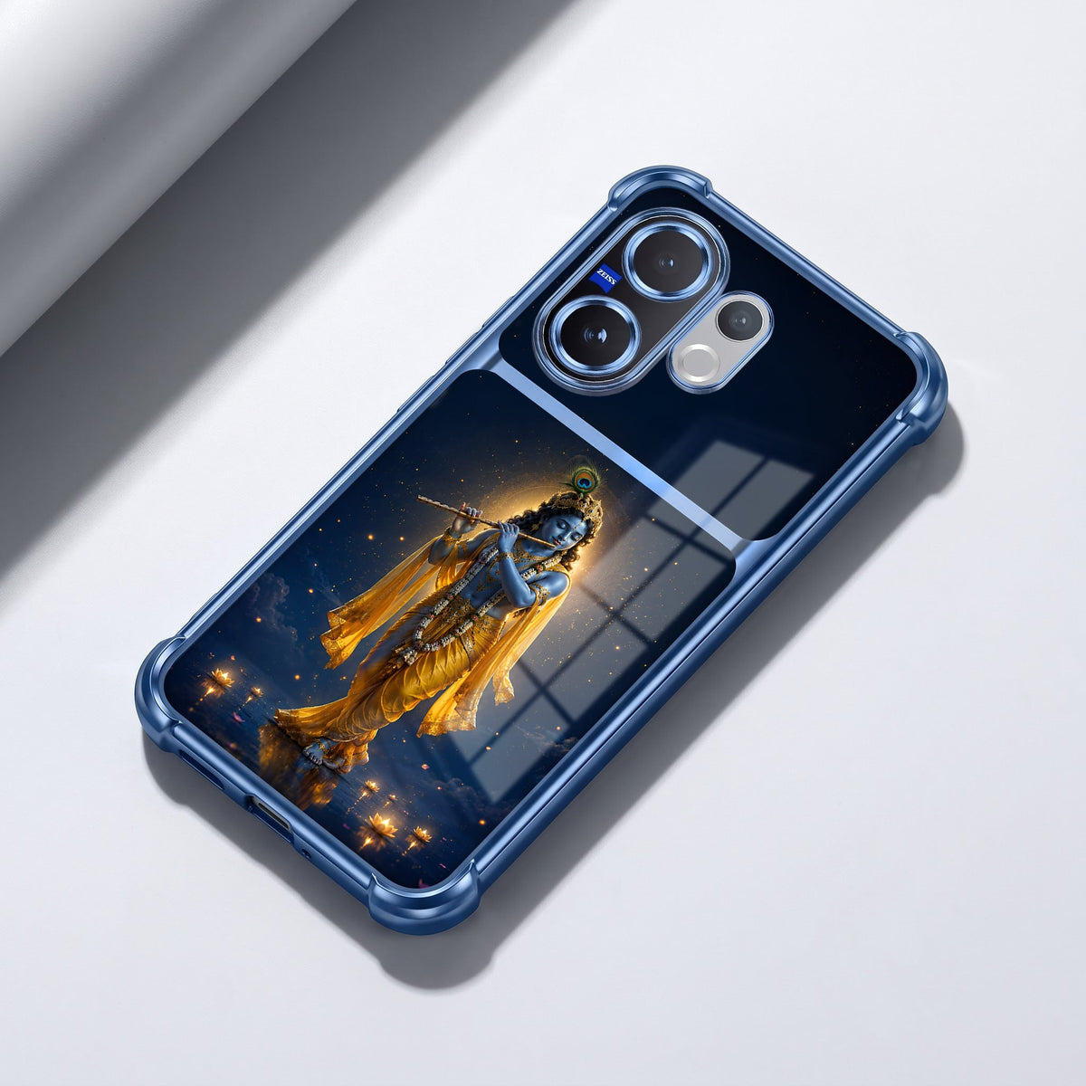 Vivo V60 5G Divine Krishna Dual-Tone Transparent Airbags Case