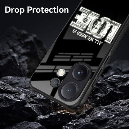 Vivo V60 5G Premium Acrylic Shockproof Glass Back Case (Money Love)