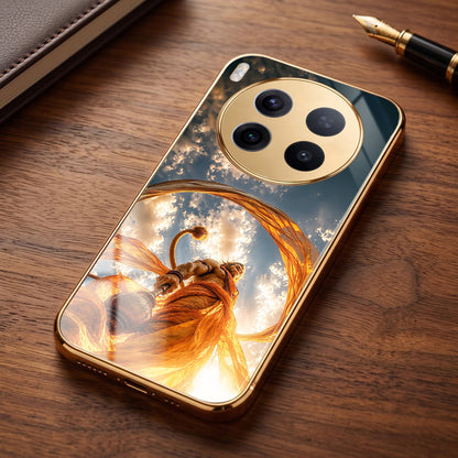 Vivo X300 Pro 5G Divine Hanuman Gold Electroplated Glass Phone Back Case